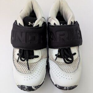 Under Armour Kids Basketball Shoes White Black Size 2Y